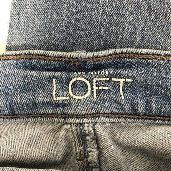 Ann Taylor LOFT Modern Cuffed Crop Skinny Jeans | Women's Size 25/0 - Picture 5 of 6